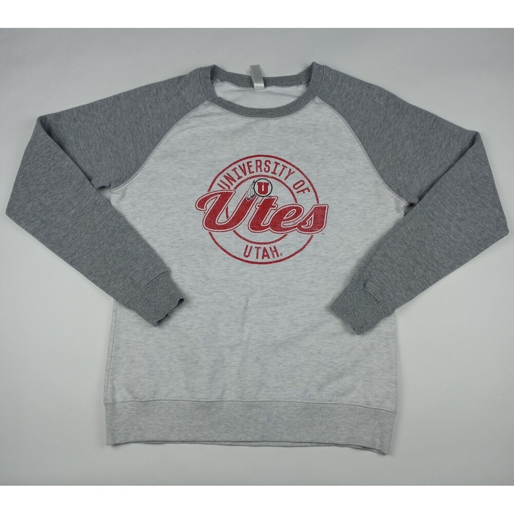 Utah Utes Sweatshirt Sweater Raglan NCAA Women's Size Small Pullover